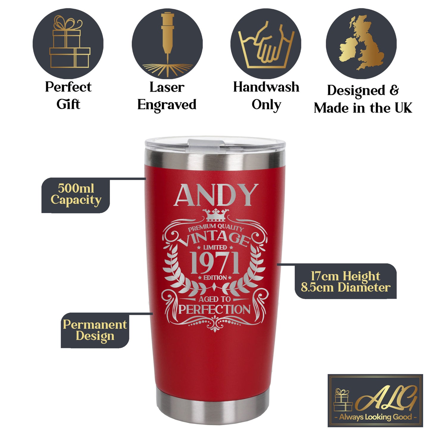 Red Thermal Metal Coffee Cup