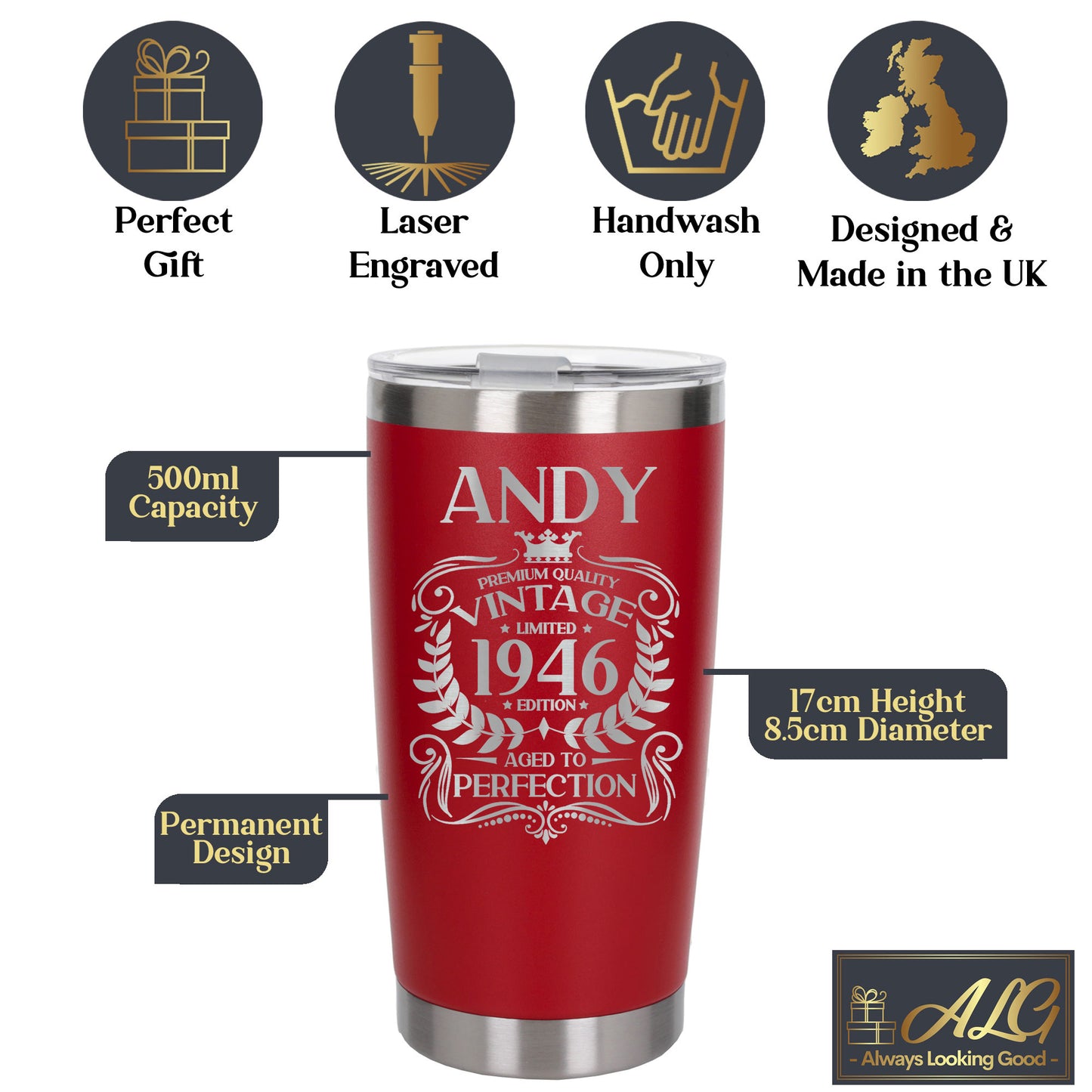 Red Thermal Metal Coffee Cup