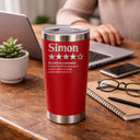 Review Engraved Travel Mug Birthday Gift, Thermal Metal Coffee Cup
