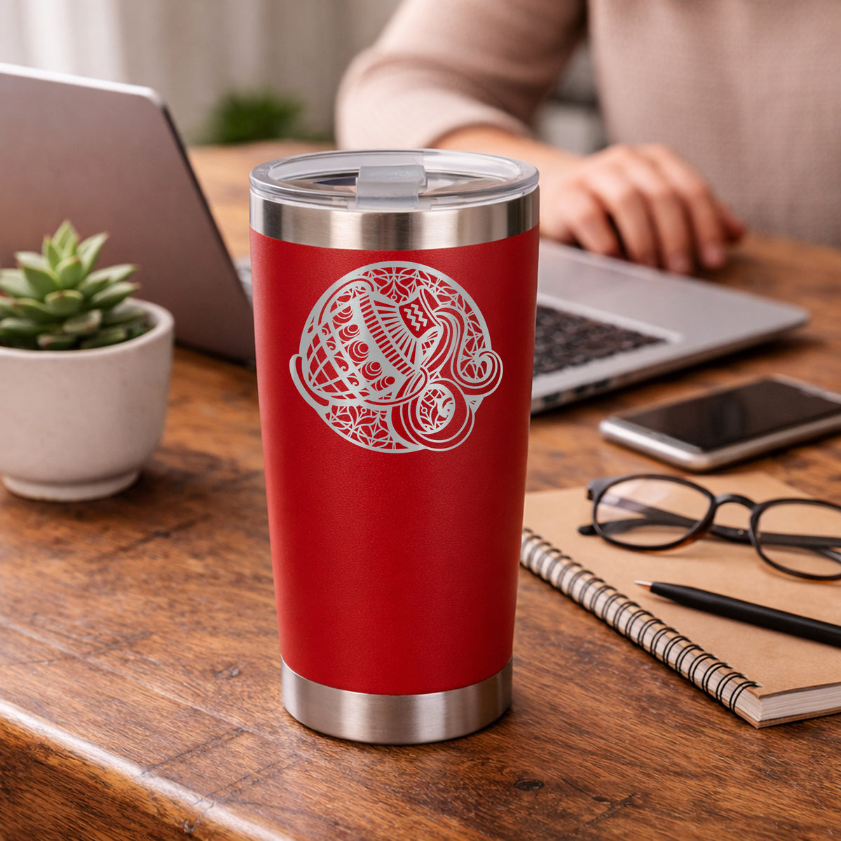 Red Thermal Metal Coffee Cup