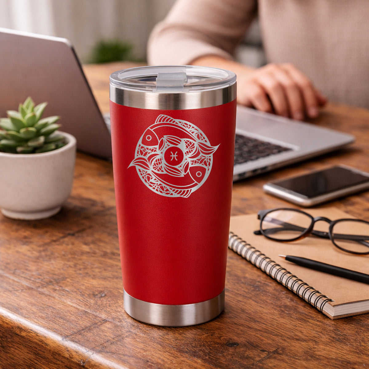 Red Thermal Metal Coffee Cup