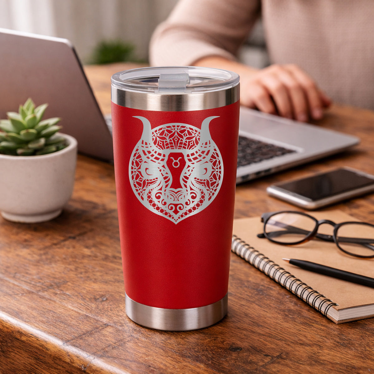 Red Thermal Metal Coffee Cup