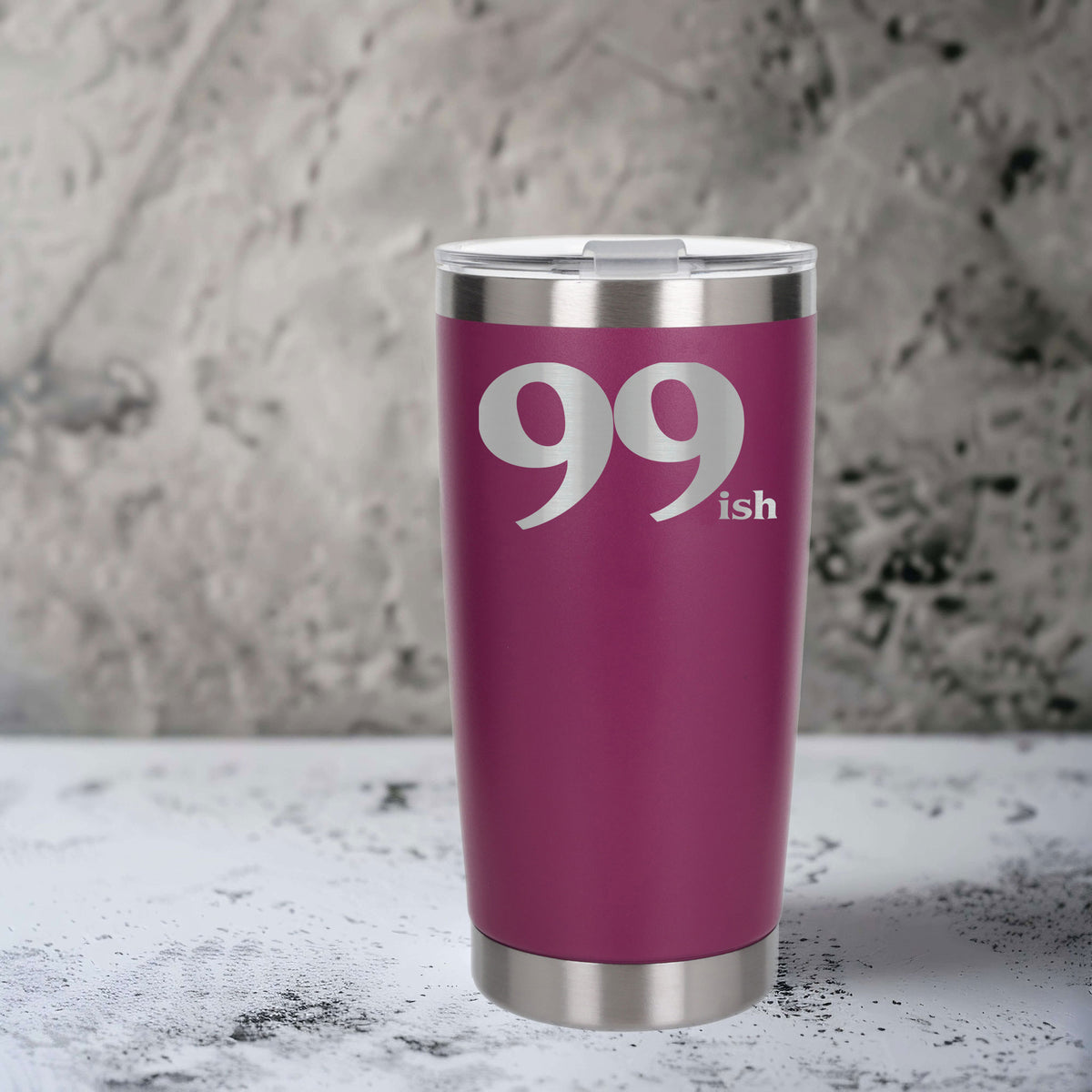 Dark Pink Thermal Metal Coffee Cup