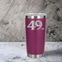 Dark Pink Thermal Metal Coffee Cup