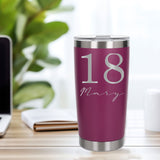 Dark Pink Thermal Metal Coffee Cup