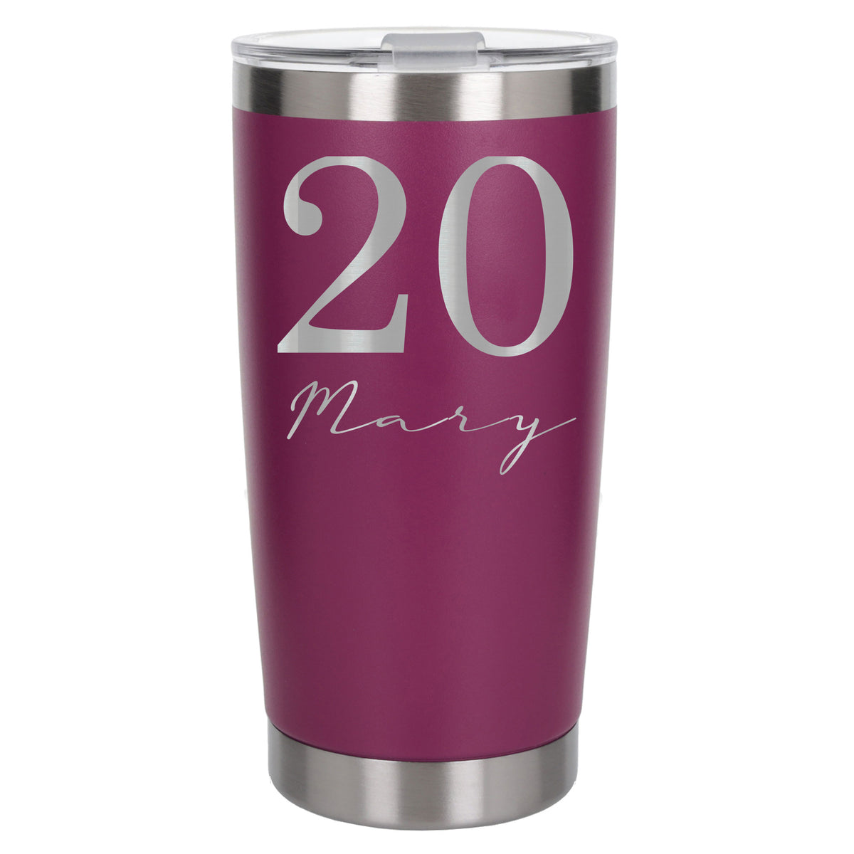 Dark Pink Thermal Metal Coffee Cup