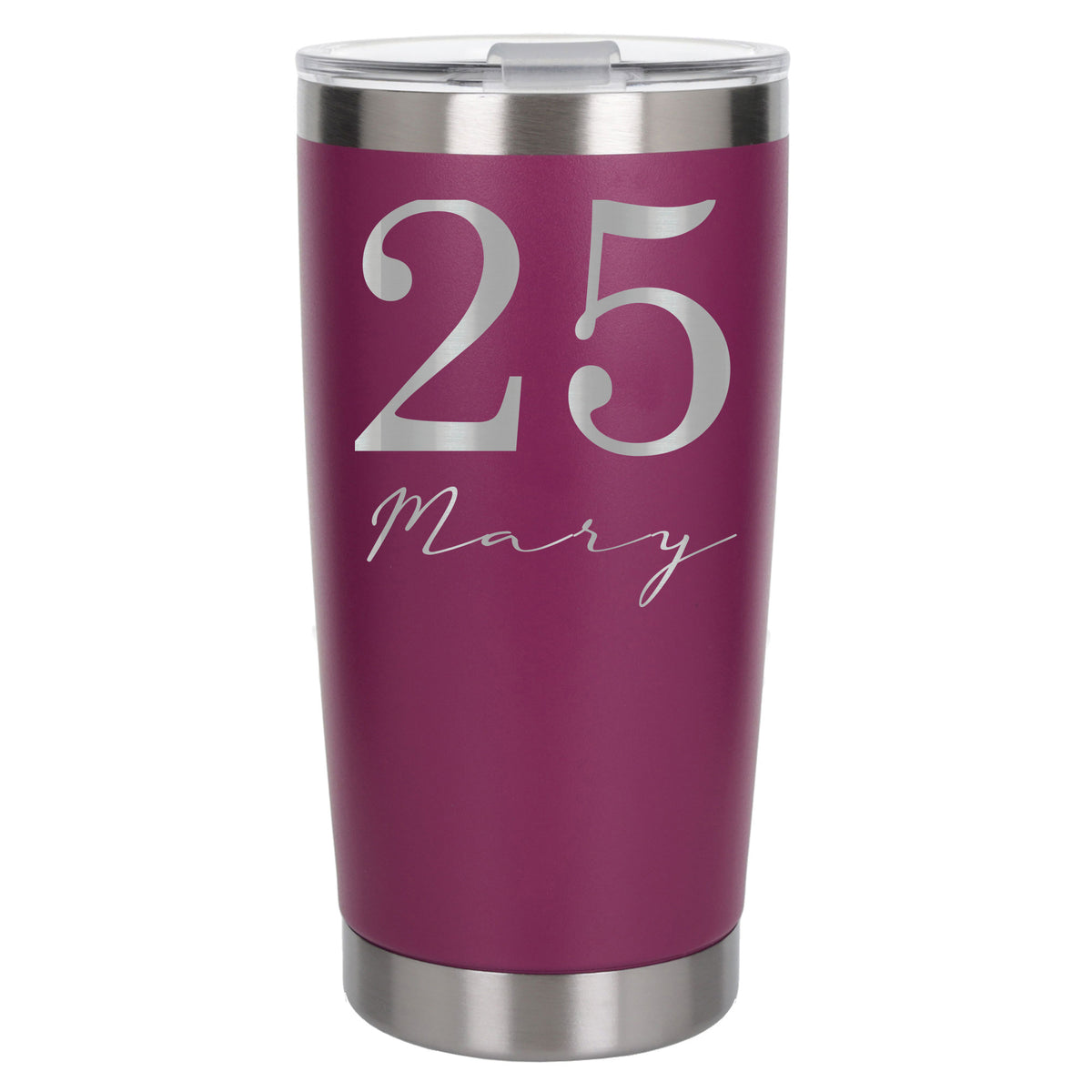 Dark Pink Thermal Metal Coffee Cup