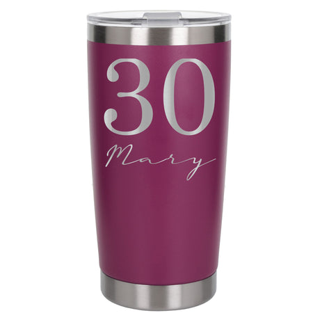Dark Pink Thermal Metal Coffee Cup