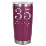 Dark Pink Thermal Metal Coffee Cup
