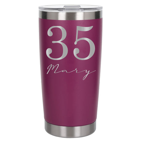 Dark Pink Thermal Metal Coffee Cup