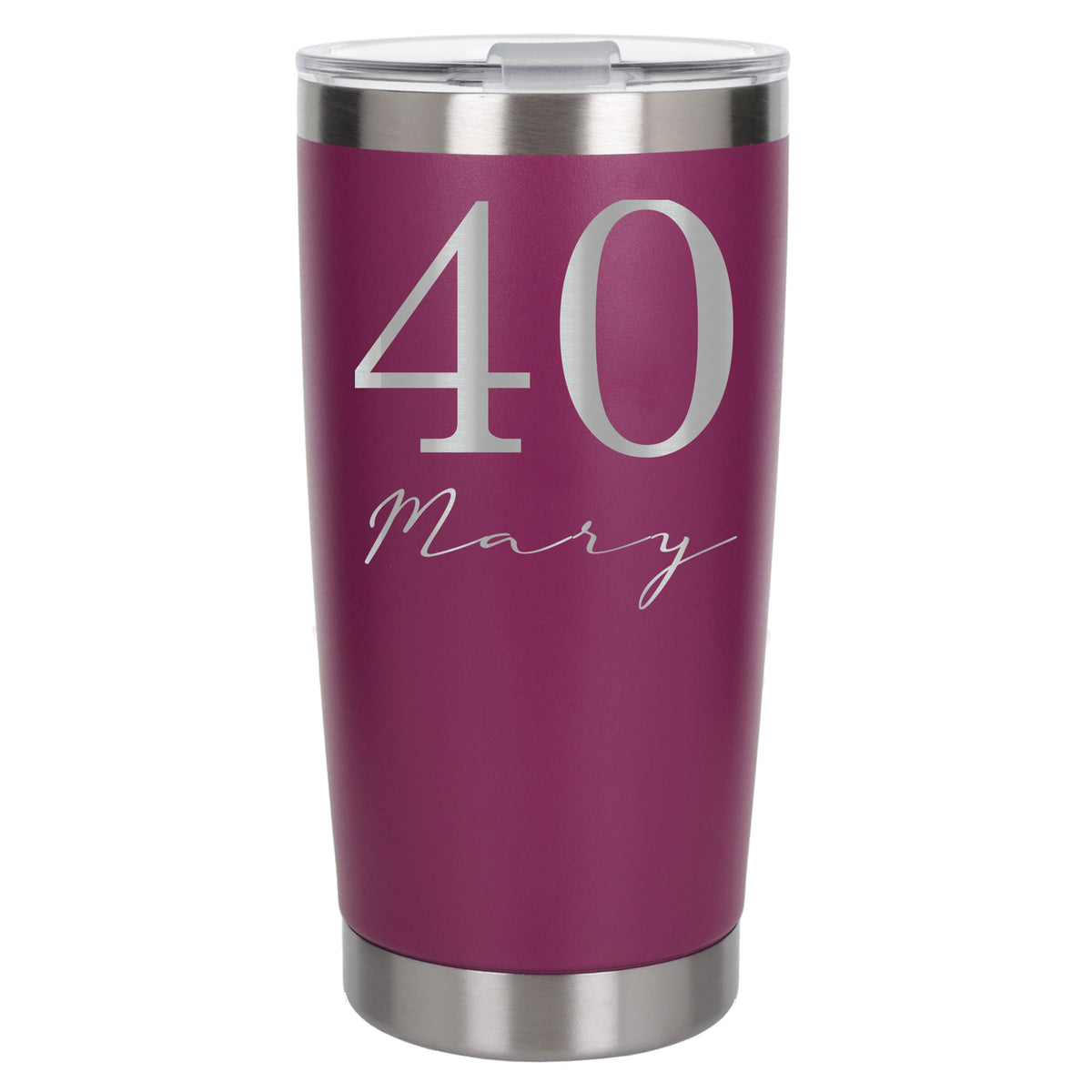 Dark Pink Thermal Metal Coffee Cup