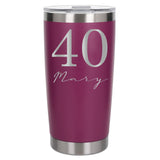 Dark Pink Thermal Metal Coffee Cup
