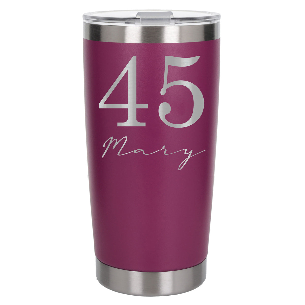 Dark Pink Thermal Metal Coffee Cup
