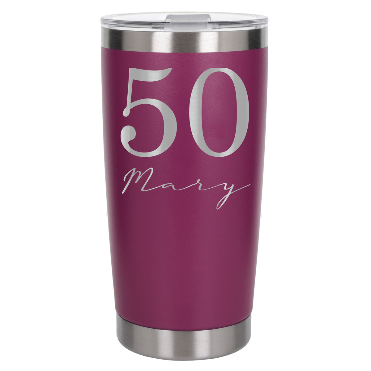 Dark Pink Thermal Metal Coffee Cup