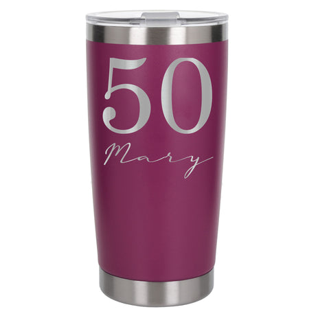 Dark Pink Thermal Metal Coffee Cup