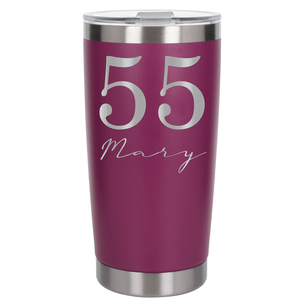 Dark Pink Thermal Metal Coffee Cup
