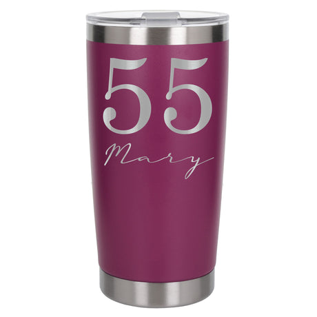 Dark Pink Thermal Metal Coffee Cup