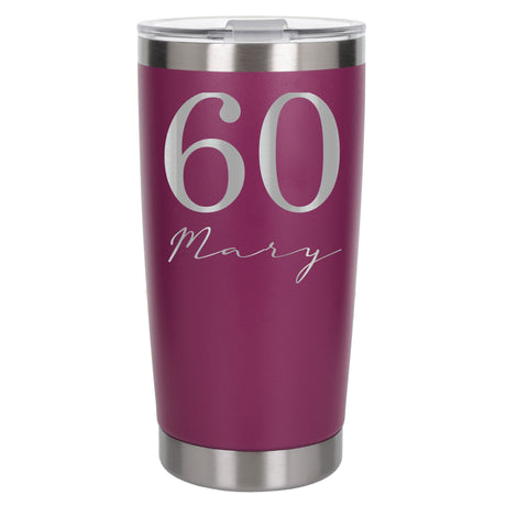Dark Pink Thermal Metal Coffee Cup