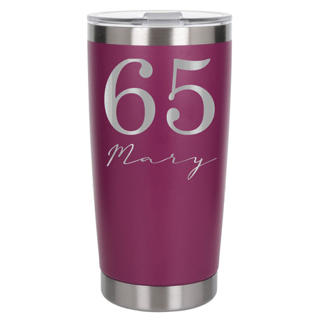 Dark Pink Thermal Metal Coffee Cup