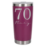 Dark Pink Thermal Metal Coffee Cup
