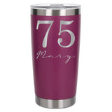 Dark Pink Thermal Metal Coffee Cup