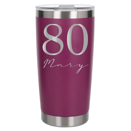 Dark Pink Thermal Metal Coffee Cup
