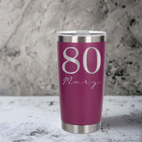 Dark Pink Thermal Metal Coffee Cup