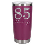 Dark Pink Thermal Metal Coffee Cup