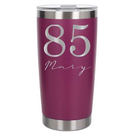 Dark Pink Thermal Metal Coffee Cup