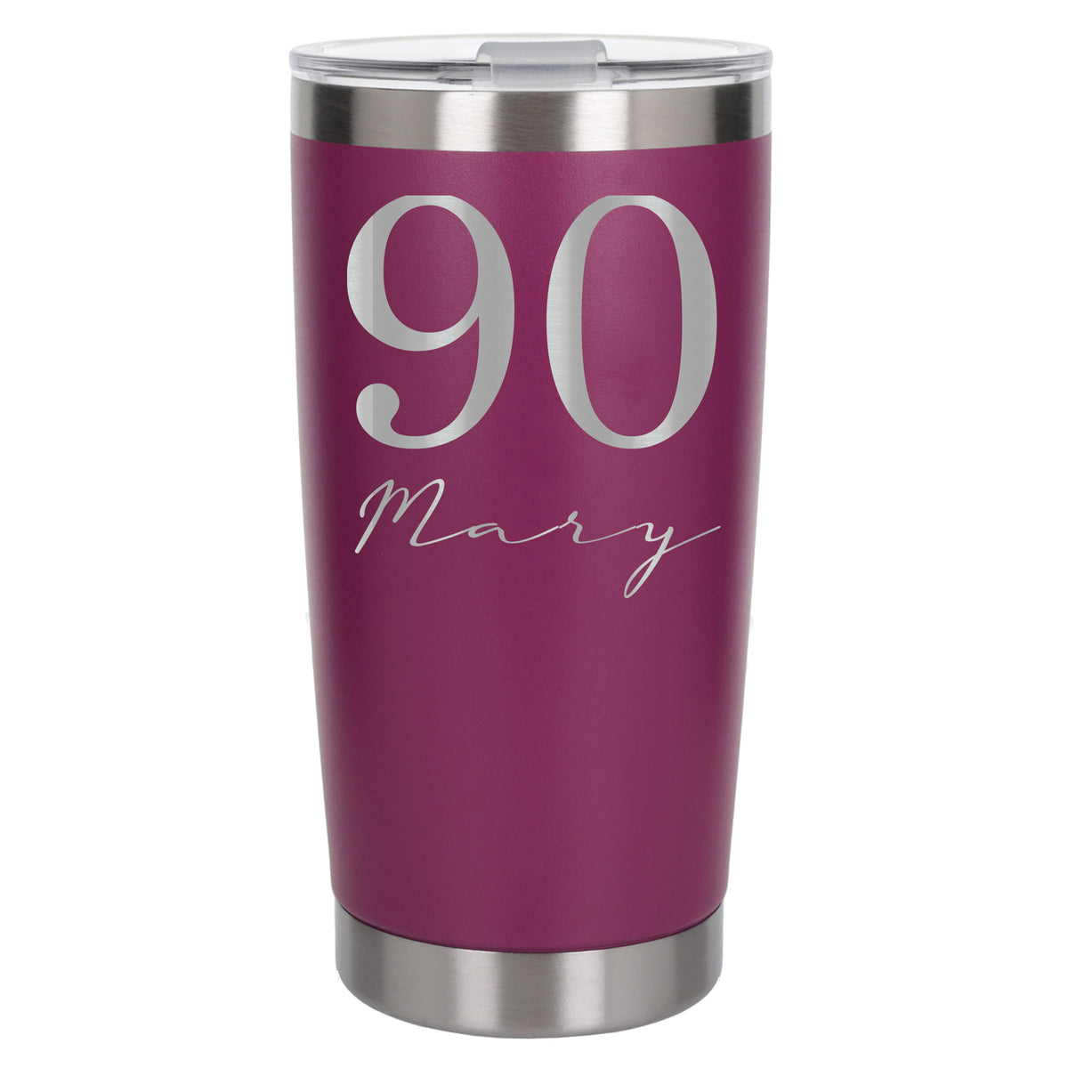 Dark Pink Thermal Metal Coffee Cup