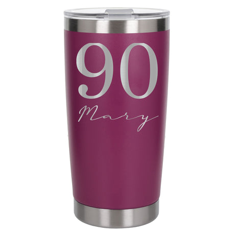 Dark Pink Thermal Metal Coffee Cup