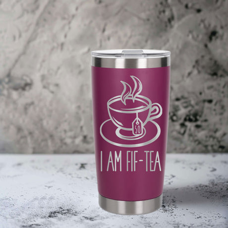 Dark Pink Thermal Metal Coffee Cup