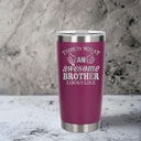 Dark Pink Thermal Metal Coffee Cup