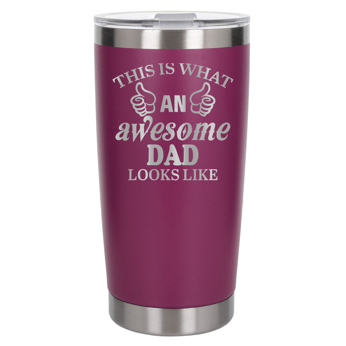 Dark Pink Thermal Metal Coffee Cup