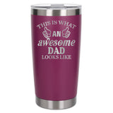 Dark Pink Thermal Metal Coffee Cup