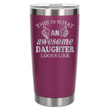 Dark Pink Thermal Metal Coffee Cup