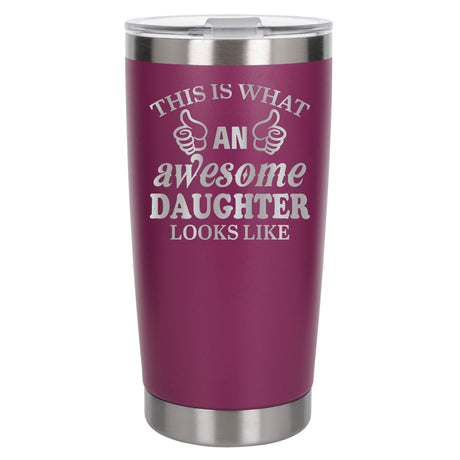 Dark Pink Thermal Metal Coffee Cup