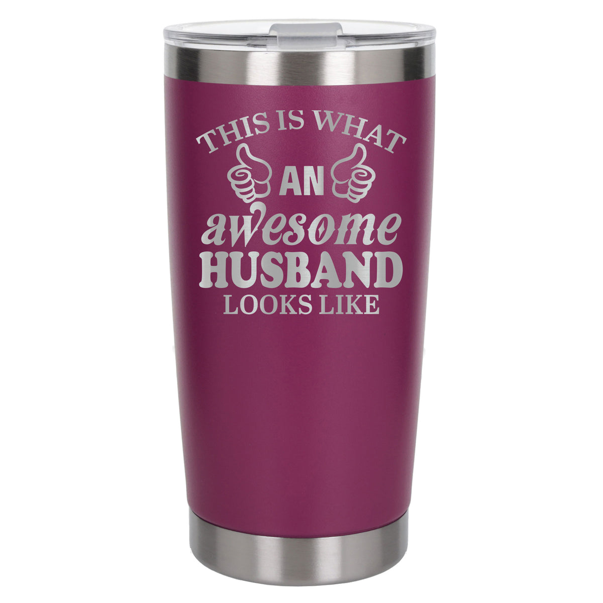 Dark Pink Thermal Metal Coffee Cup