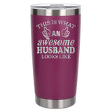 Dark Pink Thermal Metal Coffee Cup