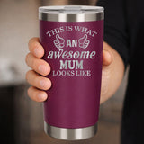 Dark Pink Thermal Metal Coffee Cup