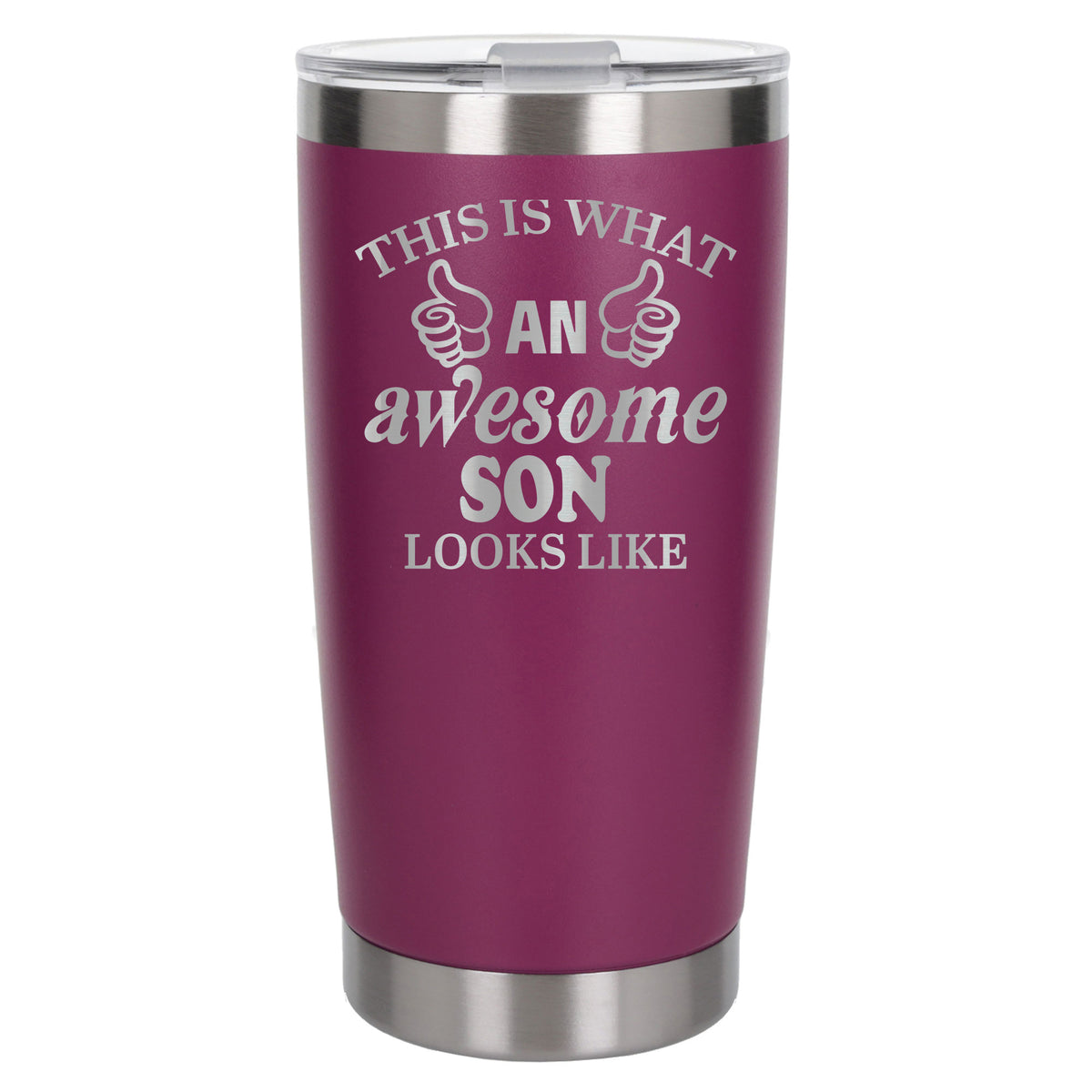 Dark Pink Thermal Metal Coffee Cup