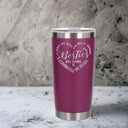Dark Pink Thermal Metal Coffee Cup