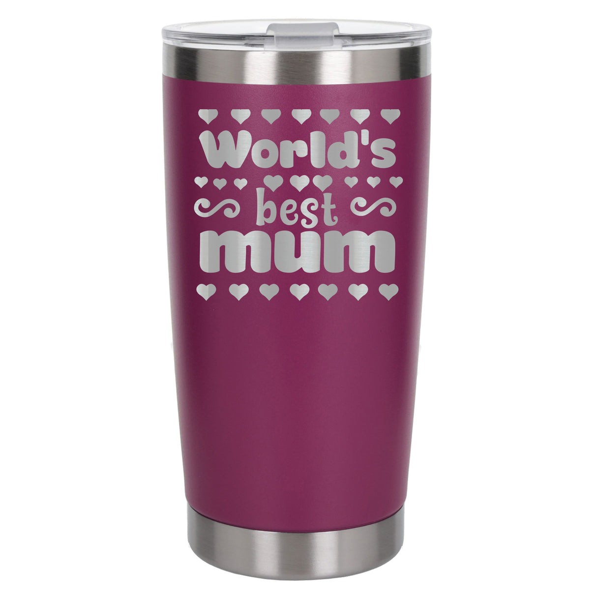 Dark Pink Thermal Metal Coffee Cup