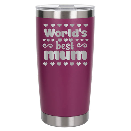 Dark Pink Thermal Metal Coffee Cup