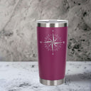 Dark Pink Thermal Metal Coffee Cup