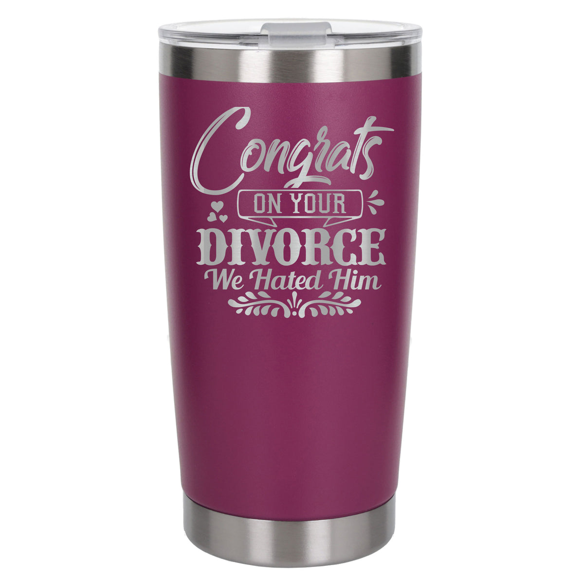 Dark Pink Thermal Metal Coffee Cup