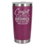 Dark Pink Thermal Metal Coffee Cup