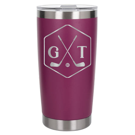 Dark Pink Thermal Metal Coffee Cup