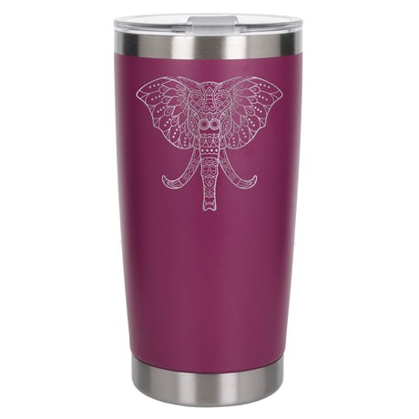 Dark Pink Thermal Metal Coffee Cup