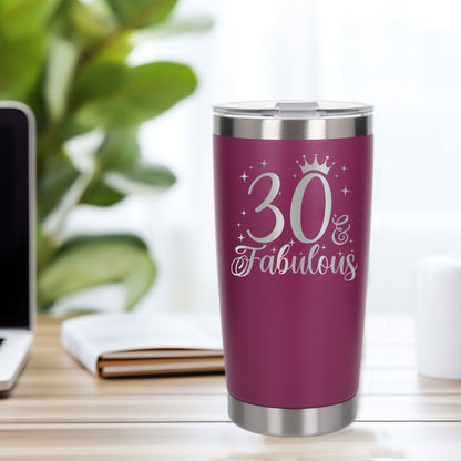 Dark Pink Thermal Metal Coffee Cup